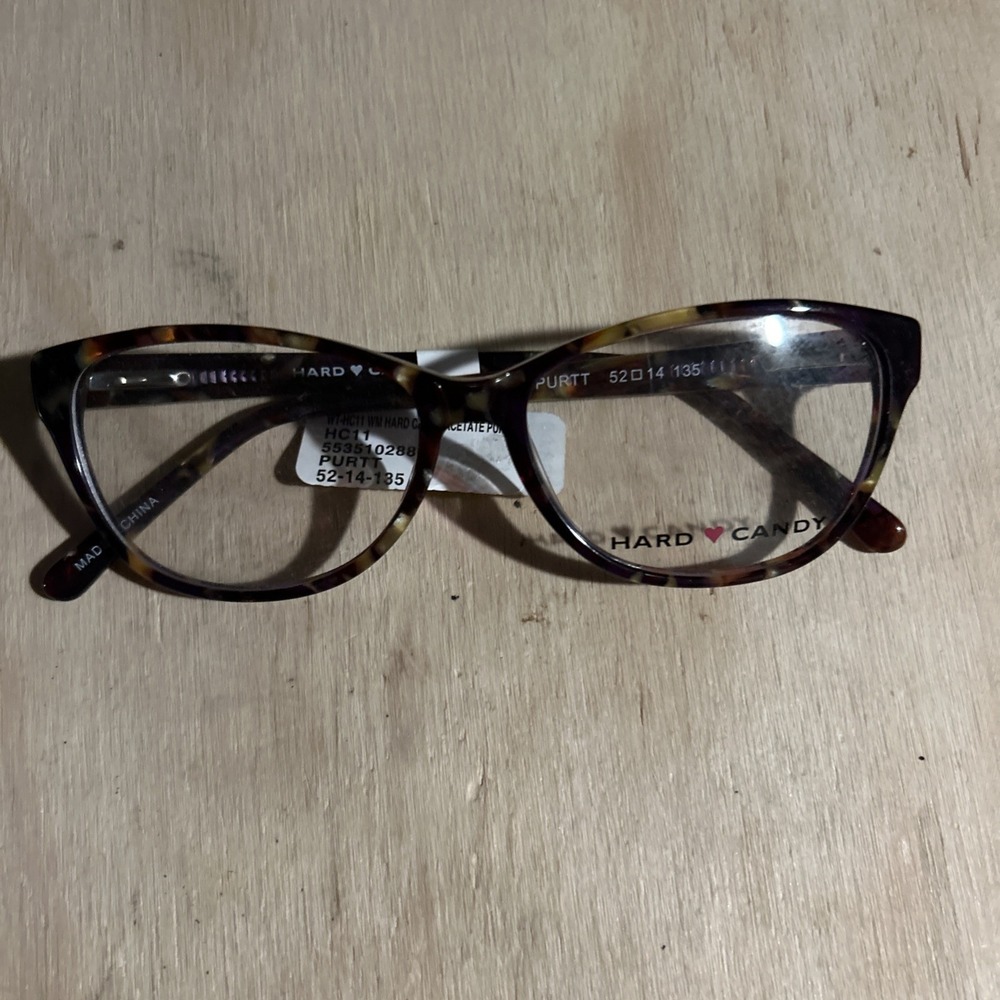 Hard Candy HC11 Purtt Womens Purple Full Rim Eyeglasse 52-14-135 Frames Only